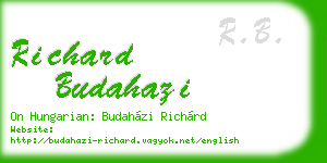 richard budahazi business card