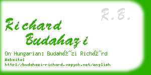 richard budahazi business card